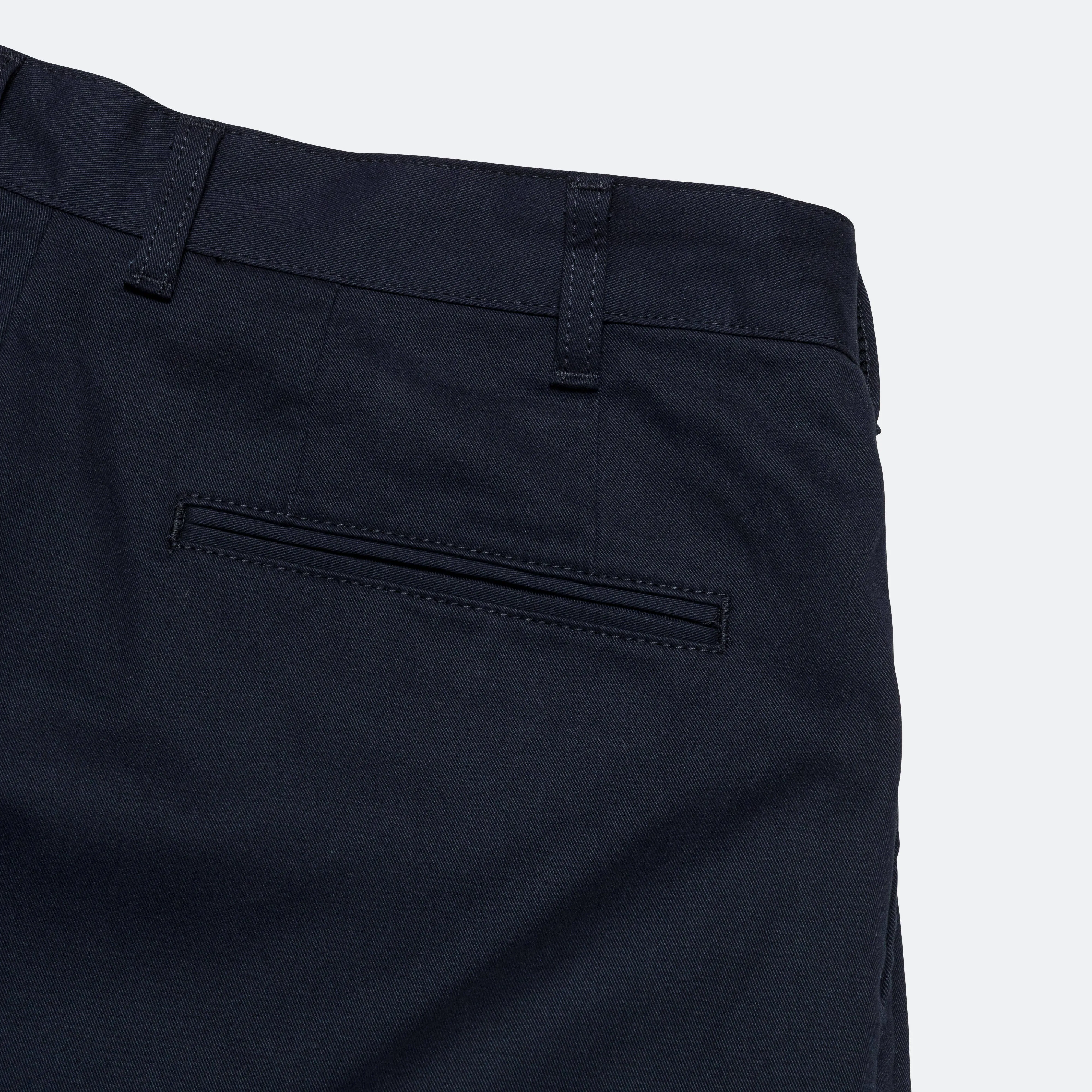 2 Pleats Trousers Twill - Navy