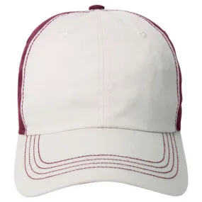 AHEAD Chalk/University Bordeaux Collegiate Washed 2-Tone Cap