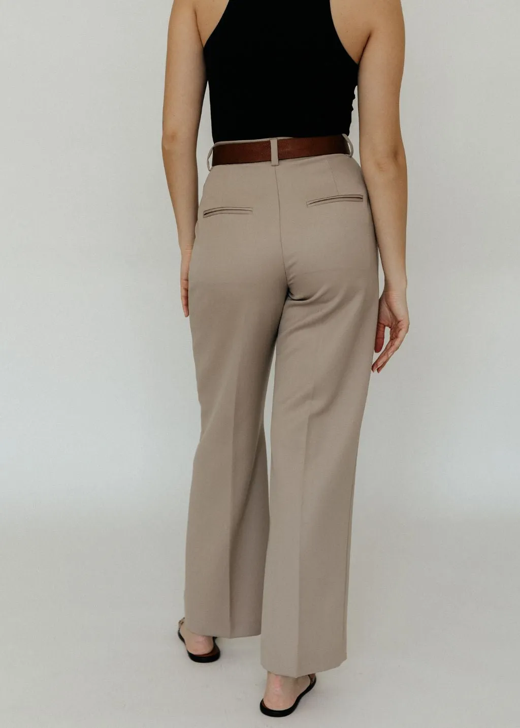 Anine Bing Carrie Pant in Taupe