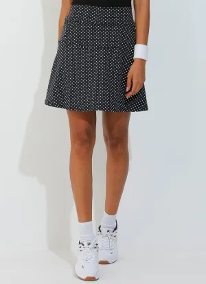 Birdie Skirt / Skort (Black Polka Dot) 17"