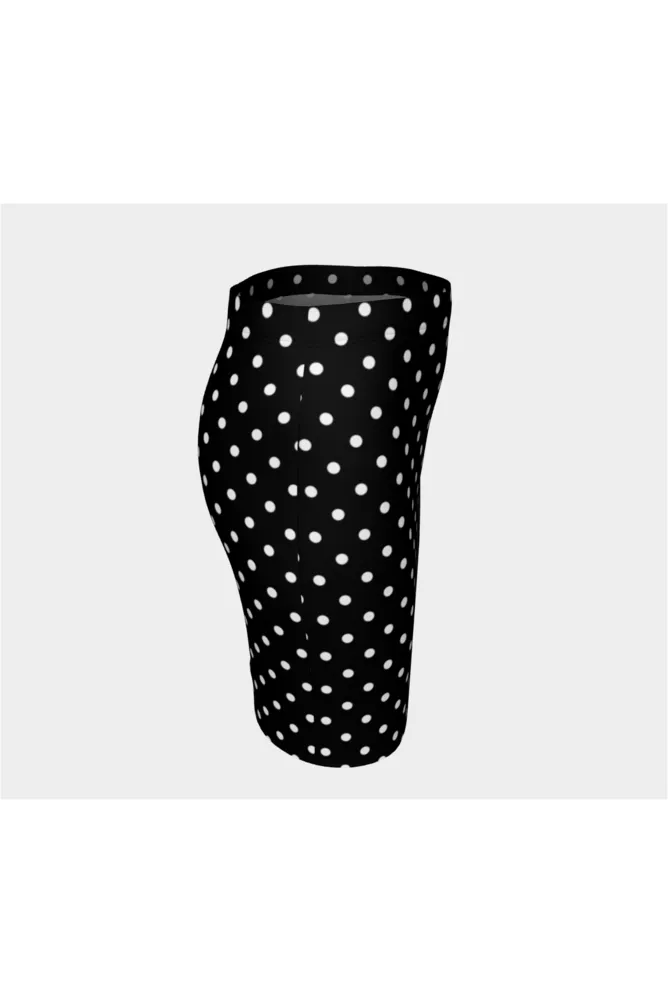 Black and White Polka Dot Fitted Skirt