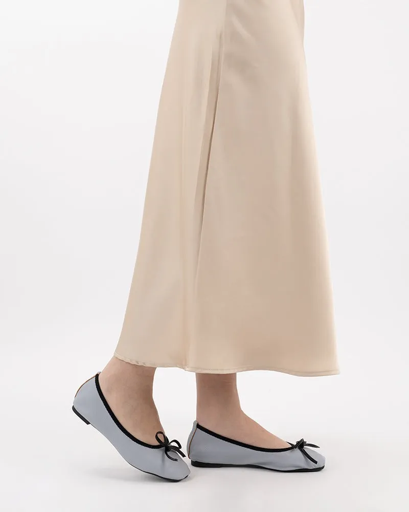 Bow Square Toe Soft Sole Flats