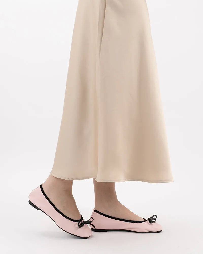 Bow Square Toe Soft Sole Flats