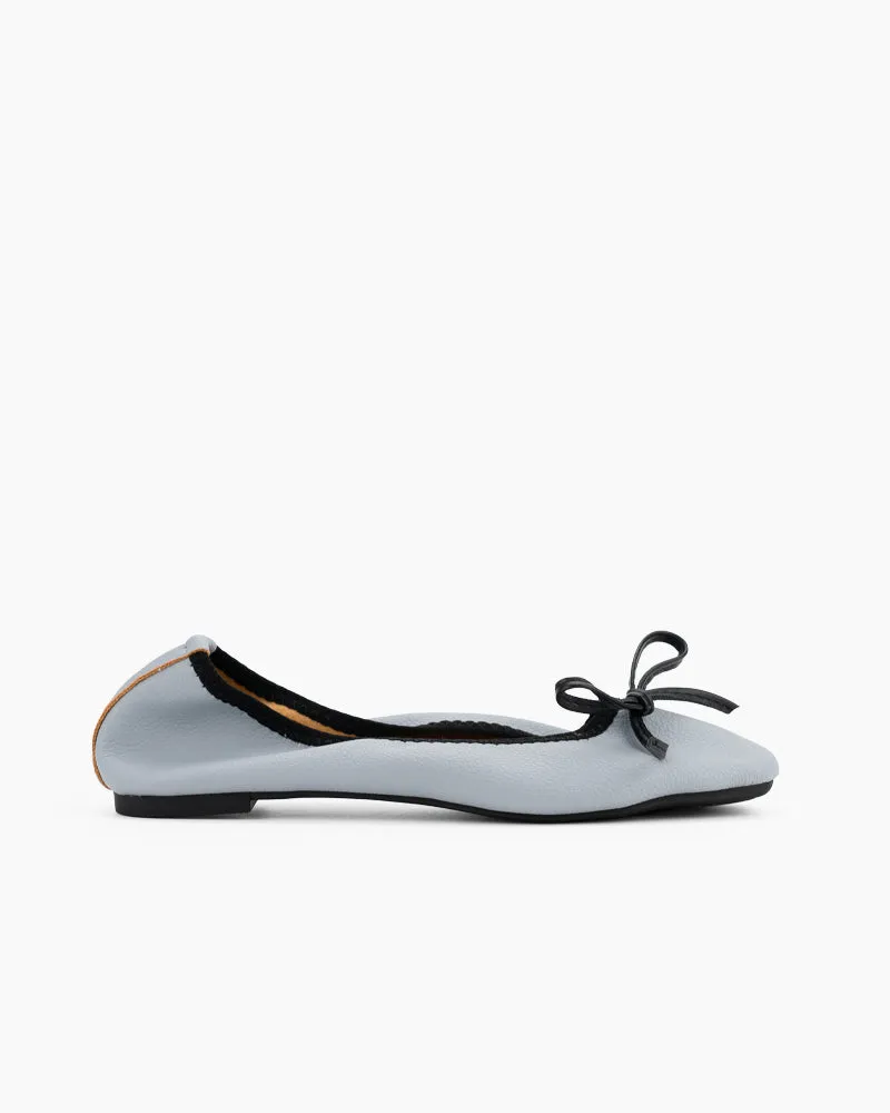 Bow Square Toe Soft Sole Flats