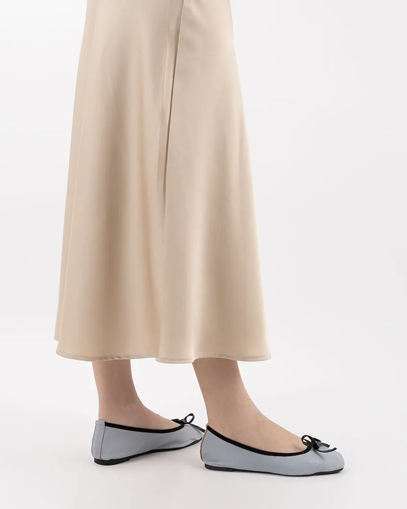 Bow Square Toe Soft Sole Flats