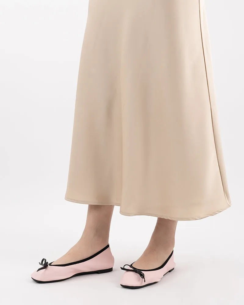 Bow Square Toe Soft Sole Flats