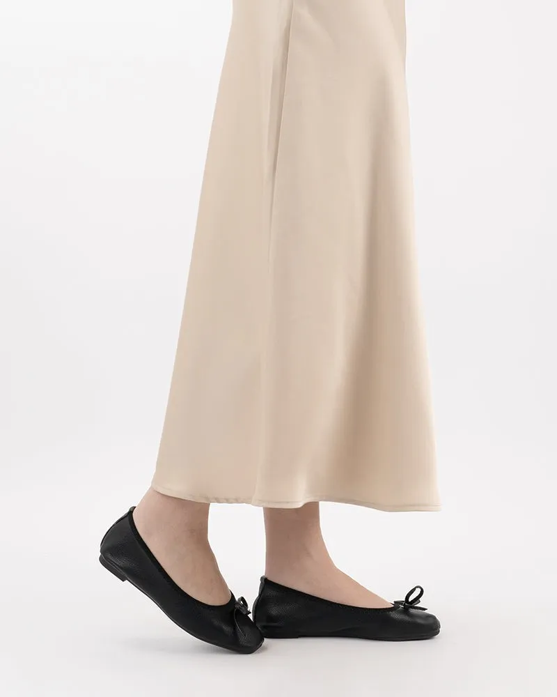 Bow Square Toe Soft Sole Flats