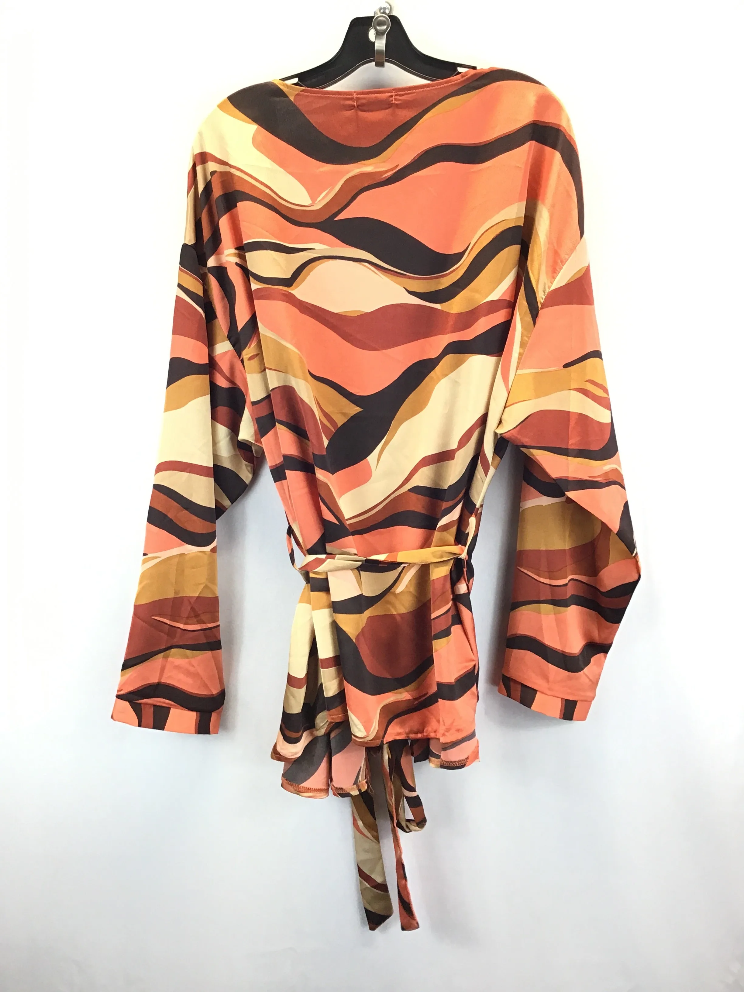 Brown & Orange Kimono Boohoo Boutique, Size 20