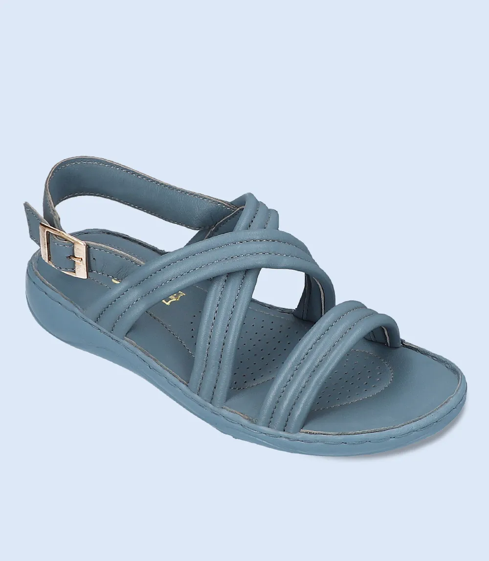 BW7201-BLUE-Women Comfort Sandal