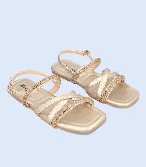 BW7364-DULL-GOLD-Women Casual Sandal