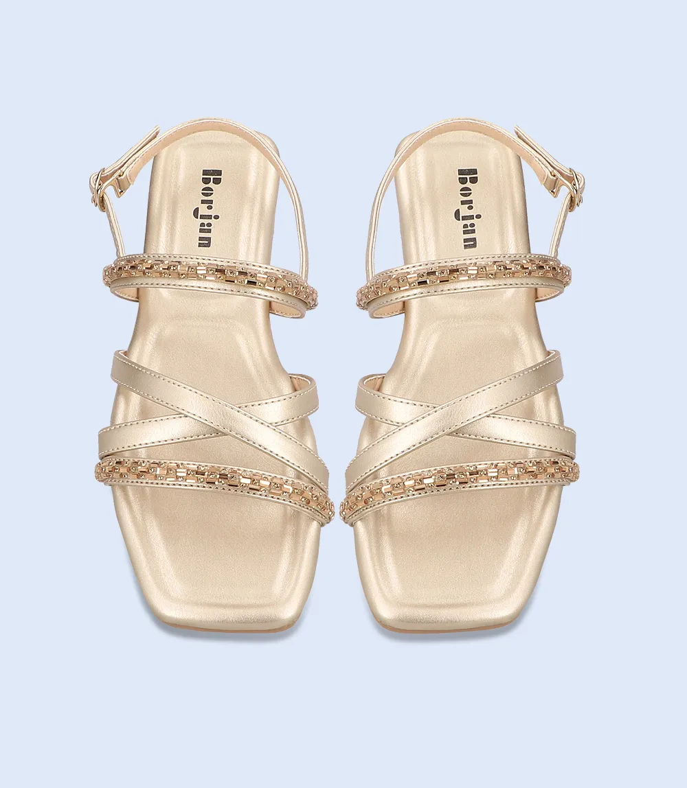 BW7364-DULL-GOLD-Women Casual Sandal