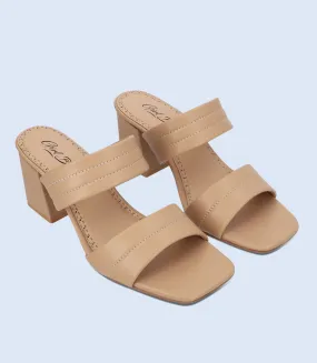 BW9393-NUDE-Women Slipper Heel