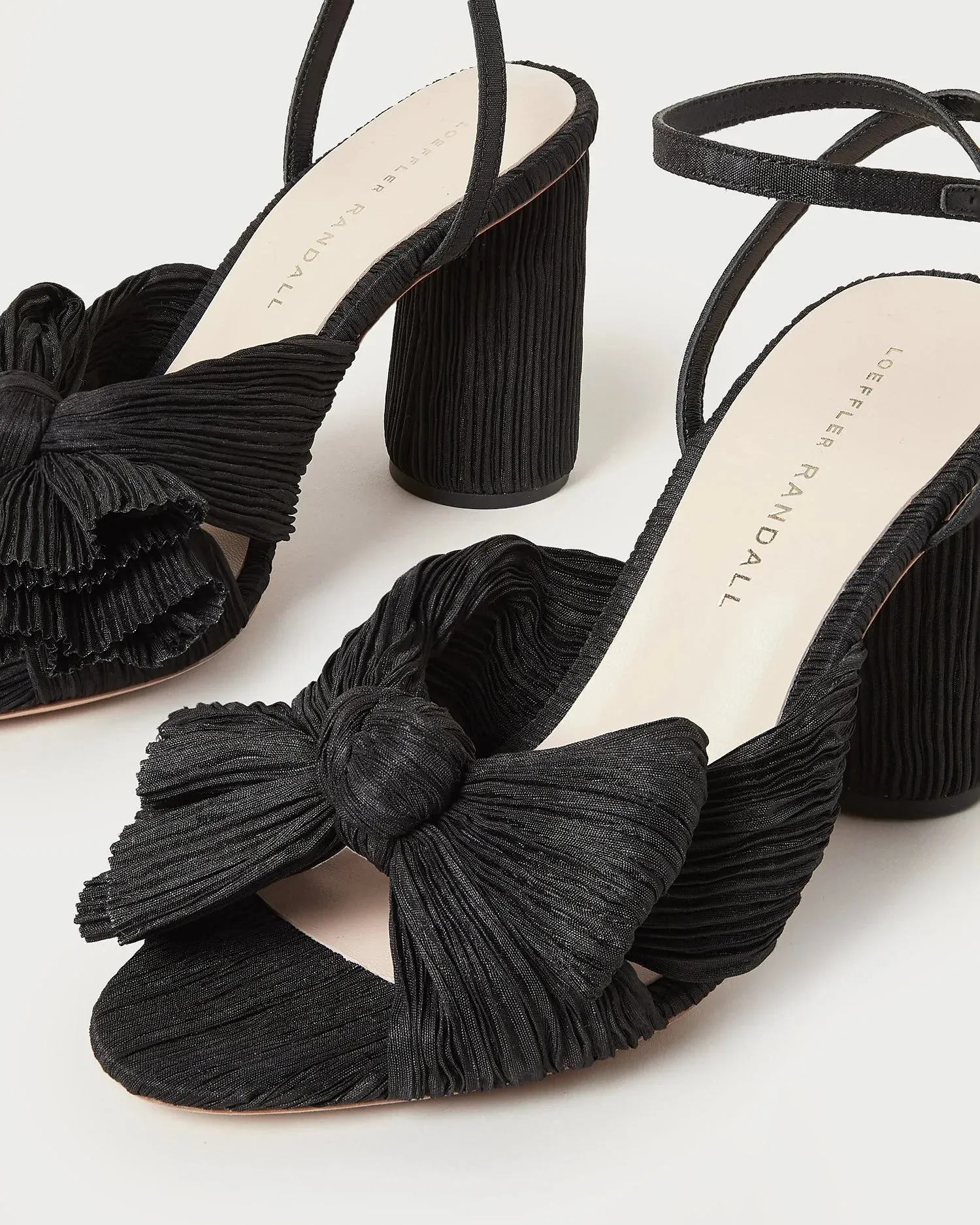 Camellia Pleated Bow Heel