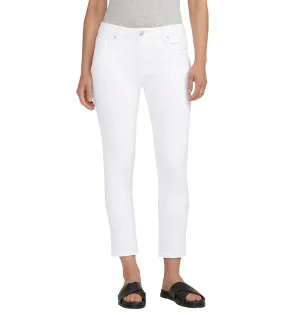 Cassie Mid Rise Crop Jeans, White | JAG