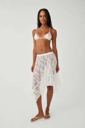 Day Lace Midi Skirt - White