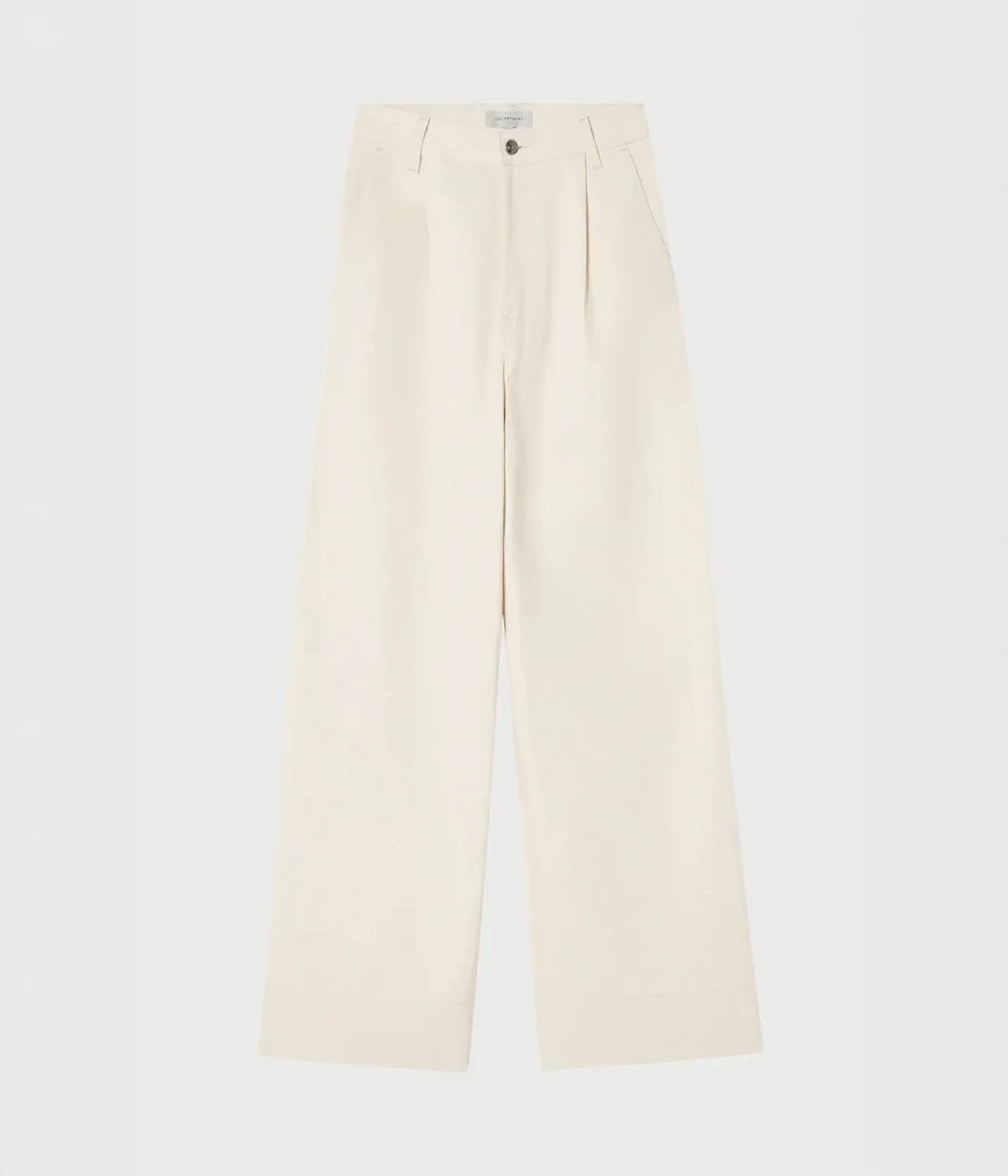 DENIM PLEAT PANT- OAT