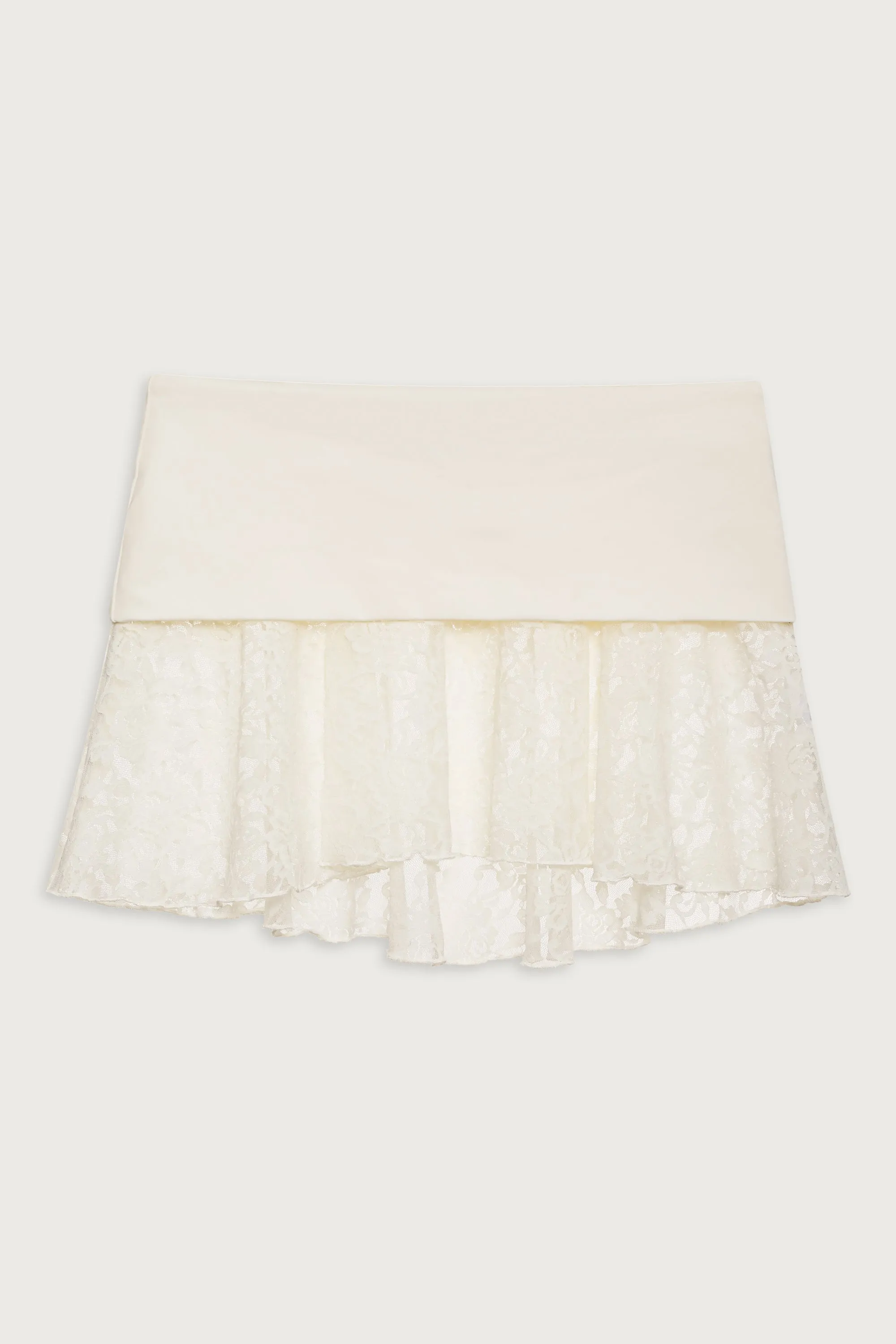 Dream Lace Mini Skirt - Porcelain