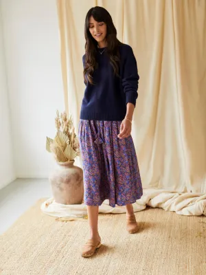 Fawn Lenzing™ Ecovero™ Printed Skirt - Periwinkle Blue