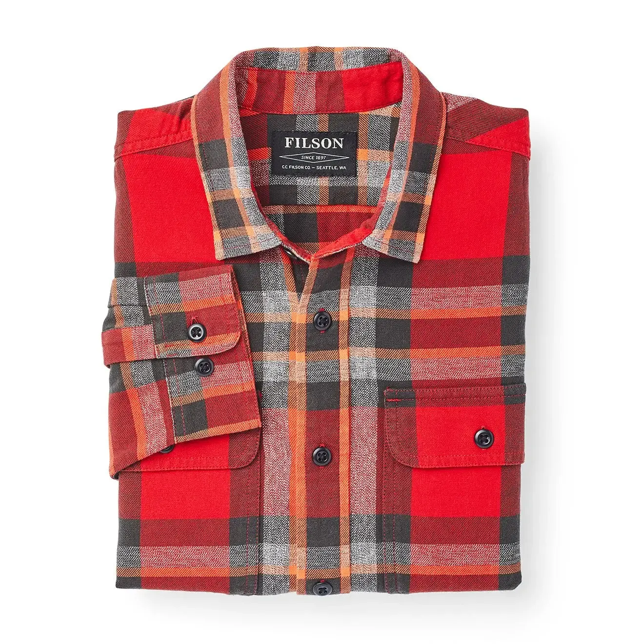 Filson Scout Shirt Red / Black / Flame Plaid