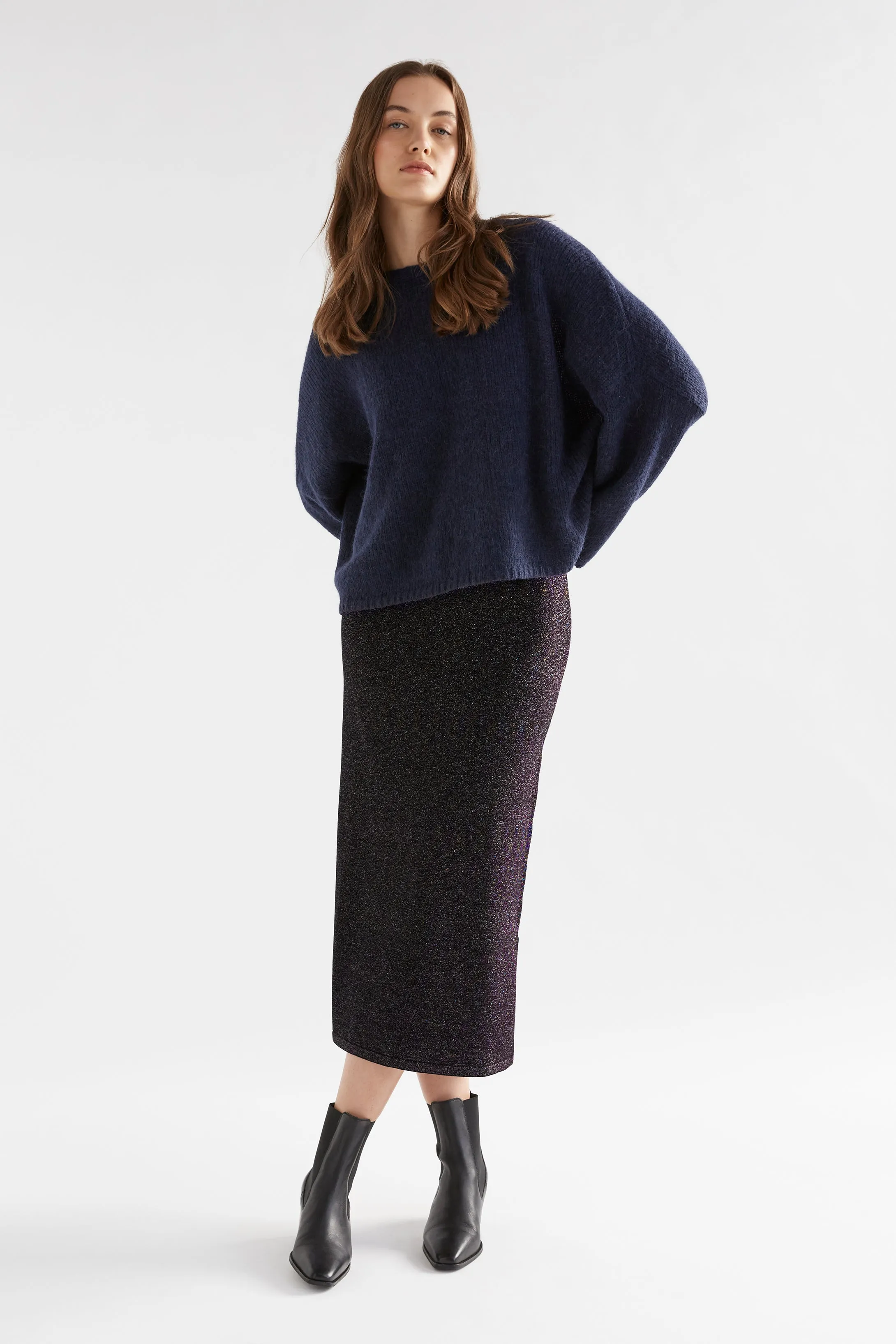 Galaxy Metallic Knit Skirt