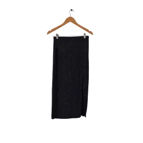 H&M Navy Glitter Midi Skirt | Like New |