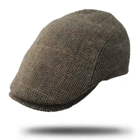 Herringbone Flat Cap-IT202