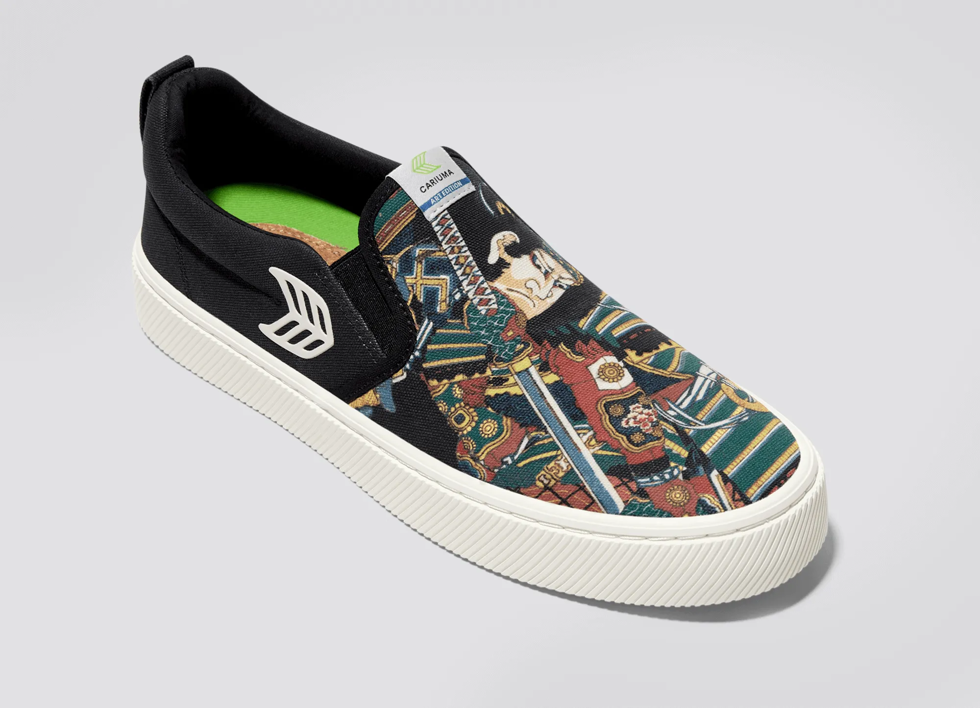 Hokusai SLIP-ON Warrior Print Canvas Sneaker Women