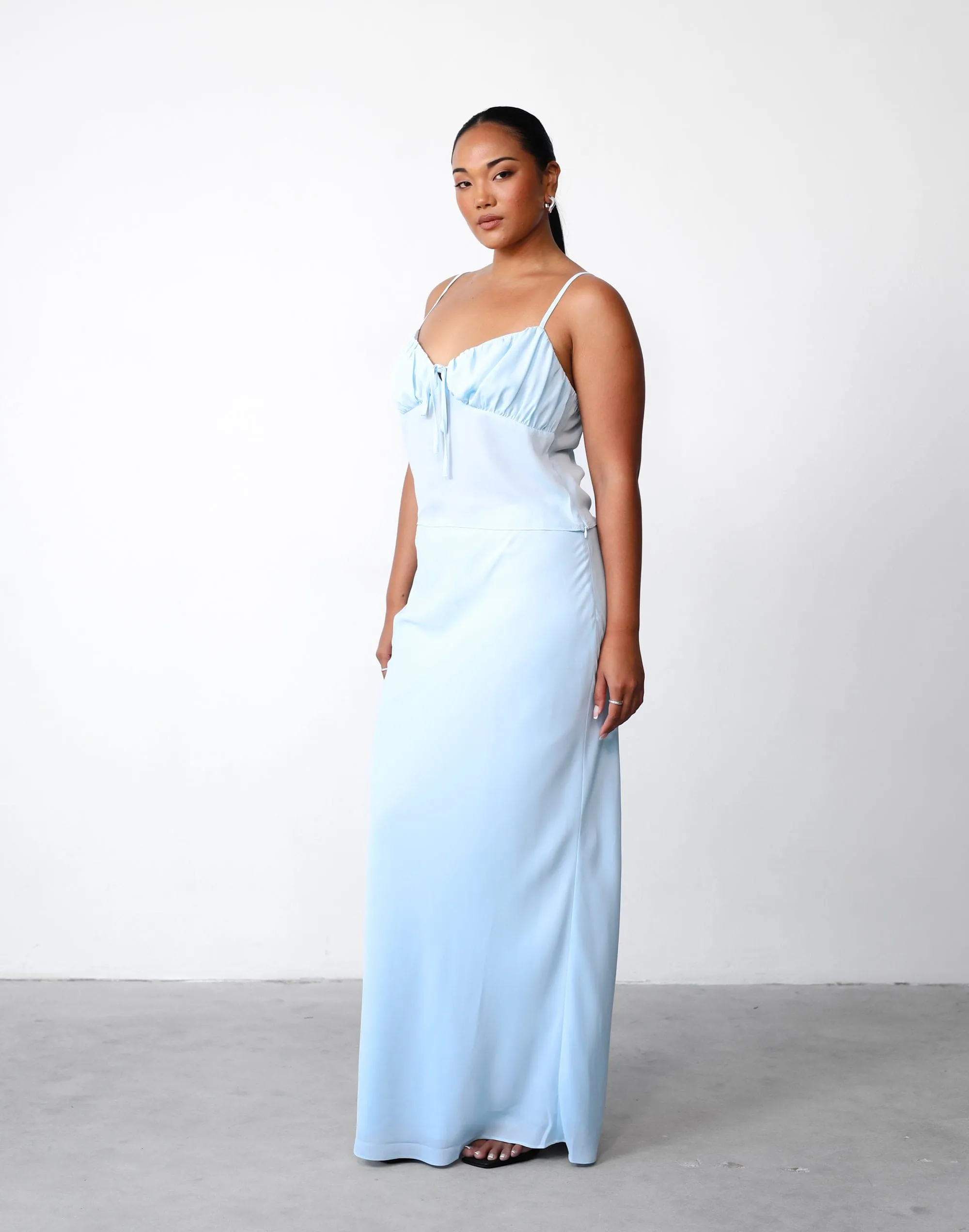 Isla Maxi Skirt (Ice Blue)