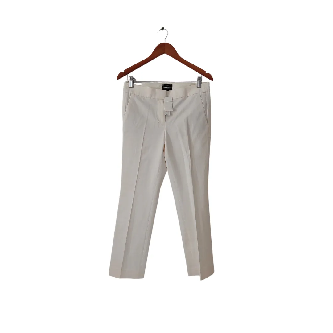 J. Crew White Campbell Straight-leg Pants | Brand New |