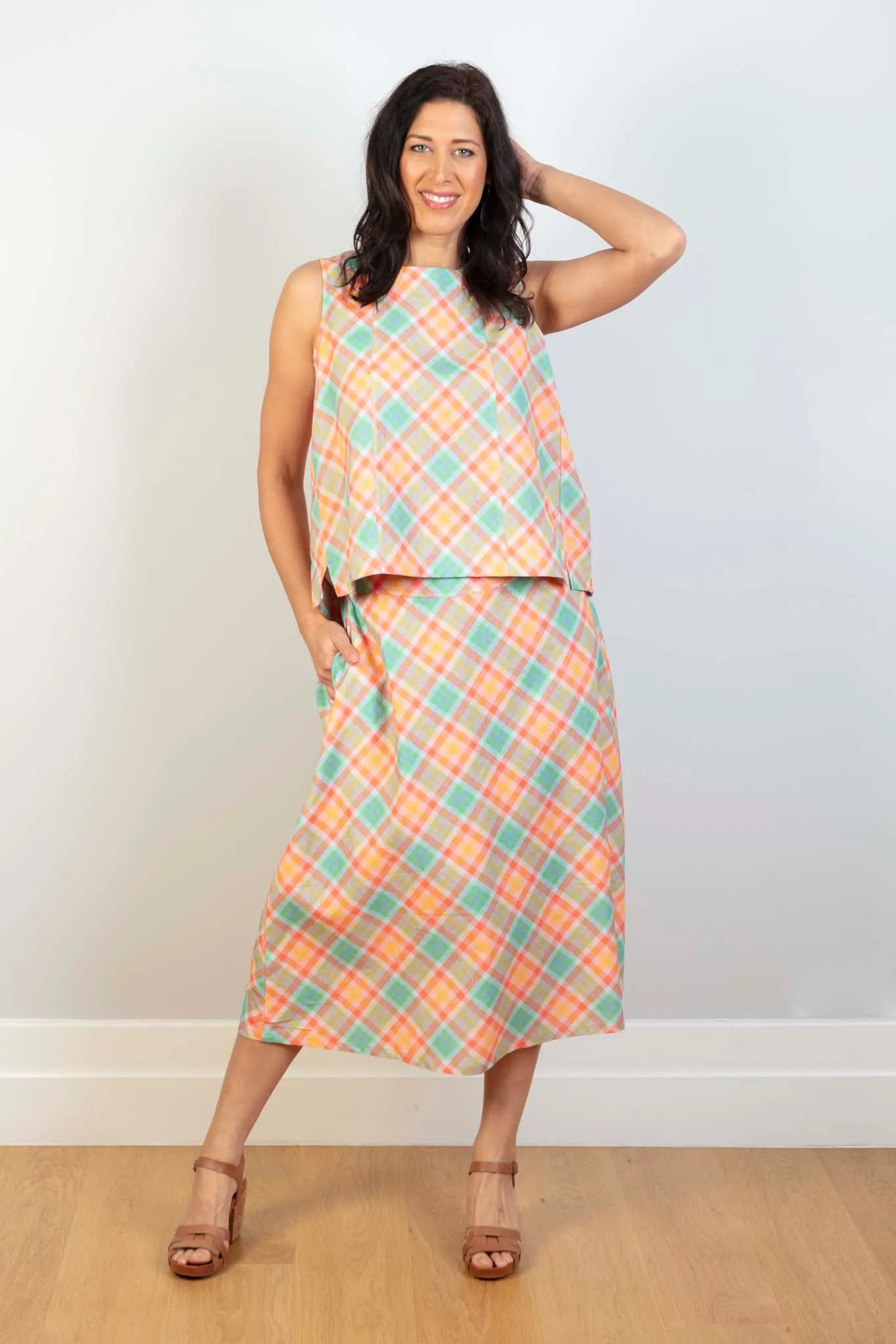 JJ Sisters - Cotton Linen Skirt - Multicolour