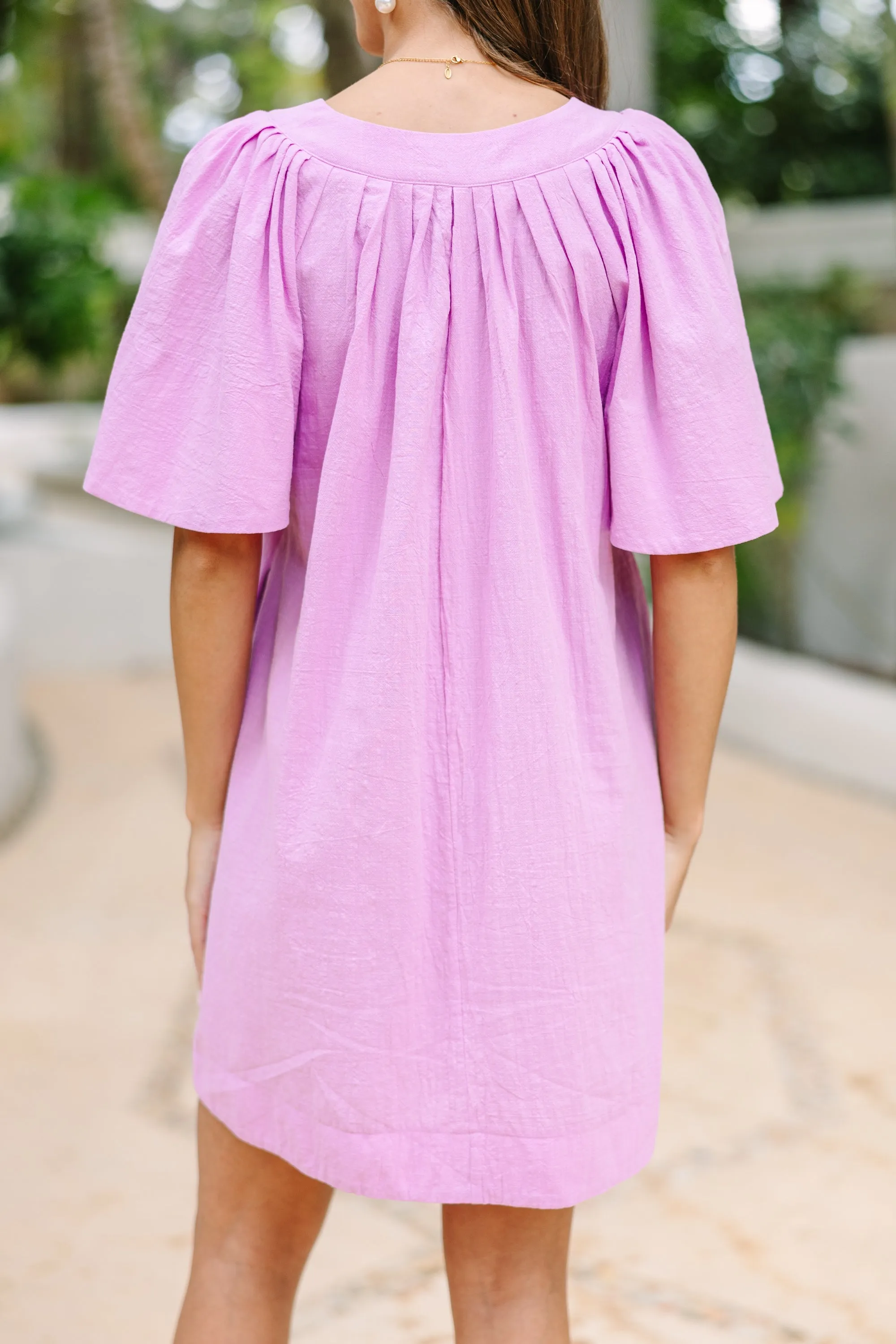 Just A Theory Lavender Purple Cotton Dress