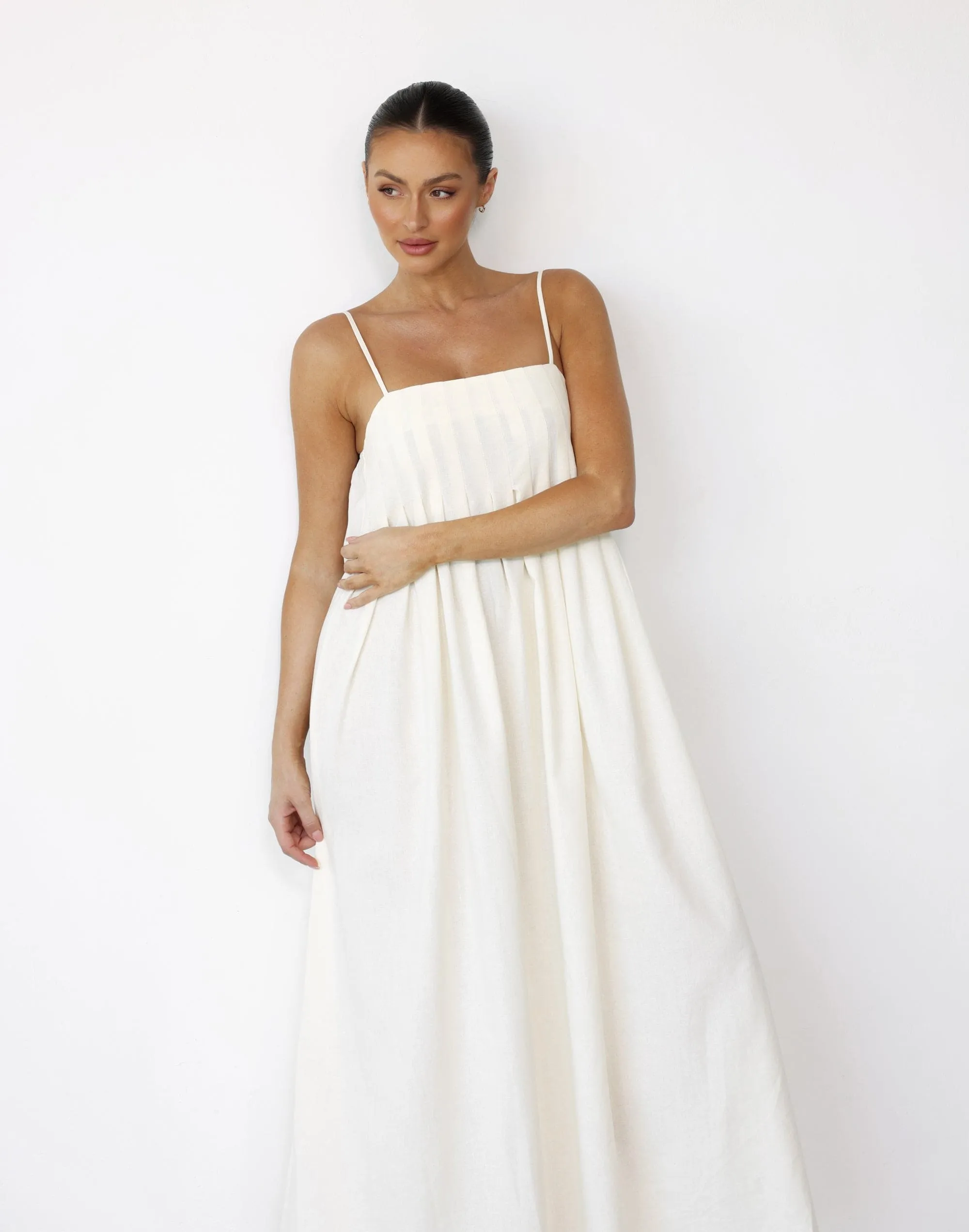 Kirily Maxi Dress (Beige)