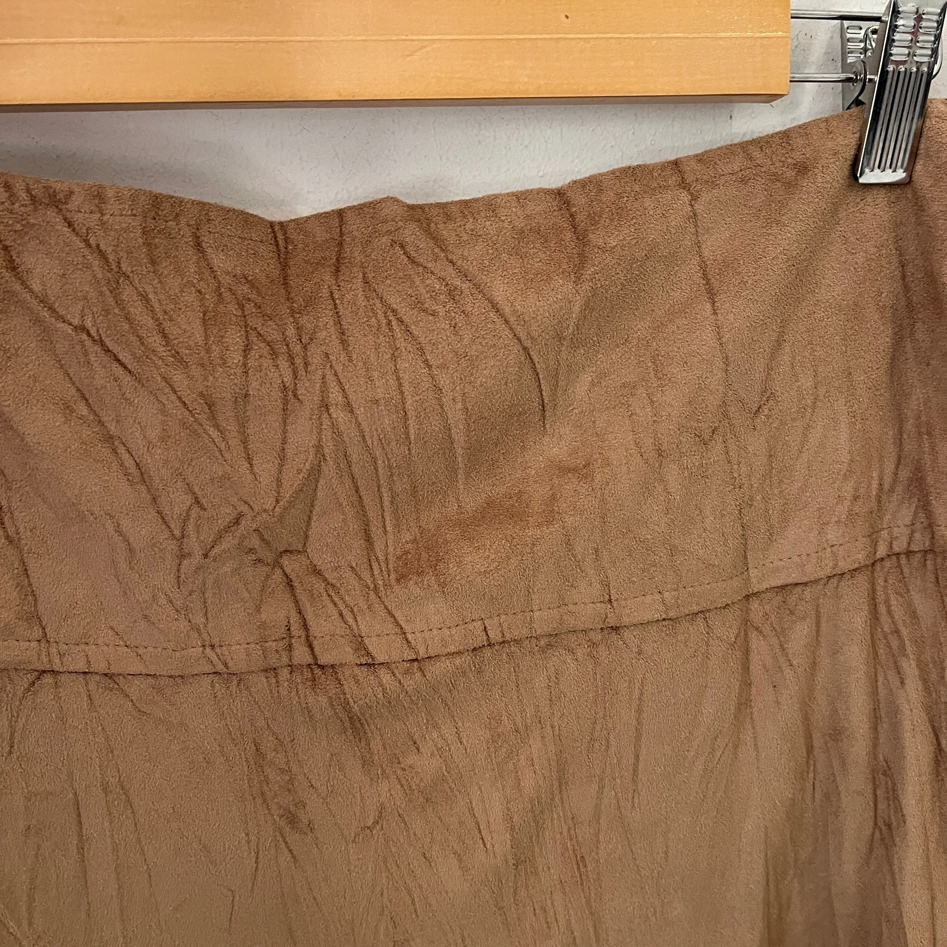 KOTON Beige Velour Long Maxi Skirt | Pre Loved |