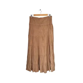 KOTON Beige Velour Long Maxi Skirt | Pre Loved |