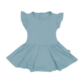 Kyte Baby Twirl Bodysuit Dress in Dusty Blue