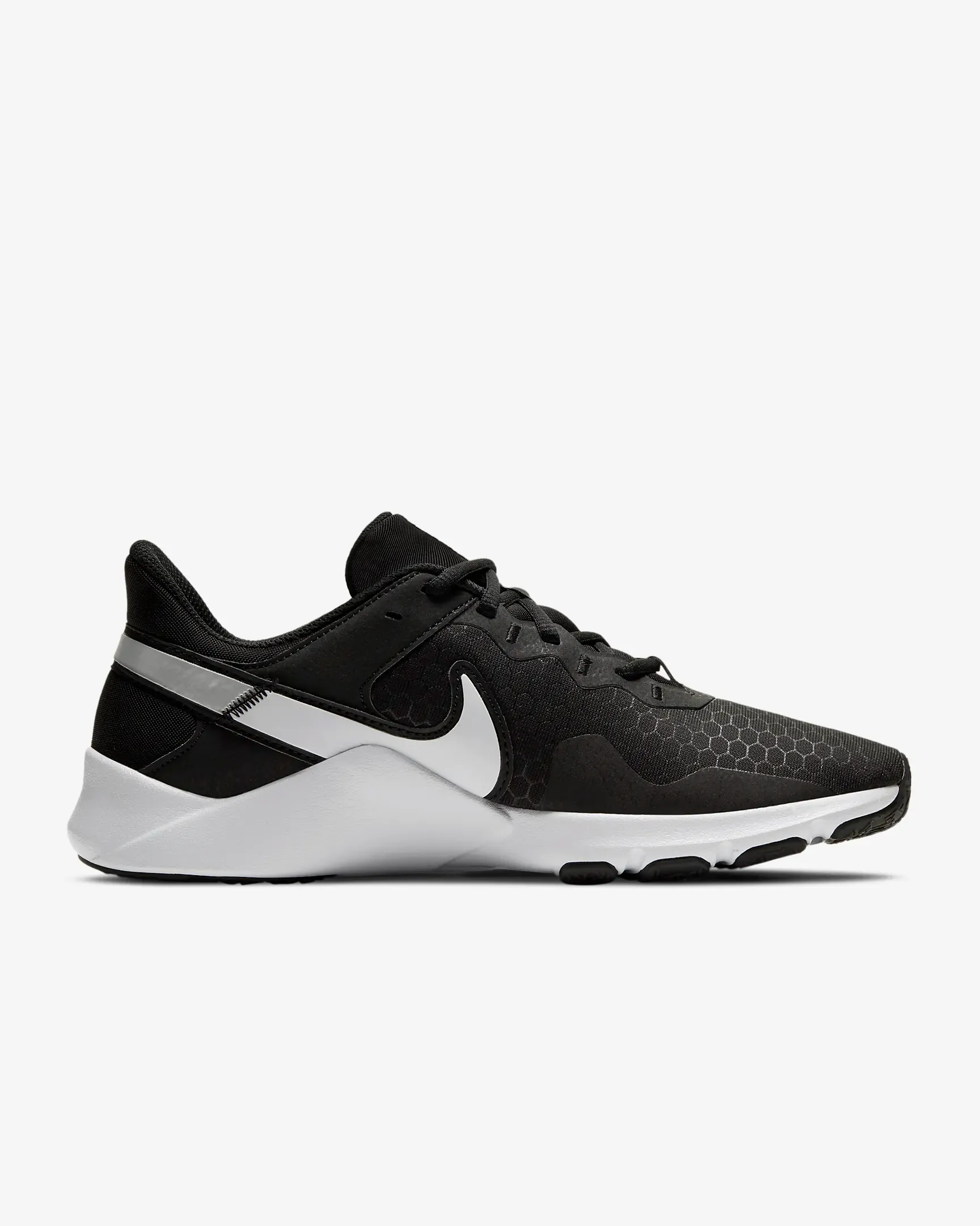 Nike Men's Legend Essential 2 Shoes - Black / Metallic Silver / White