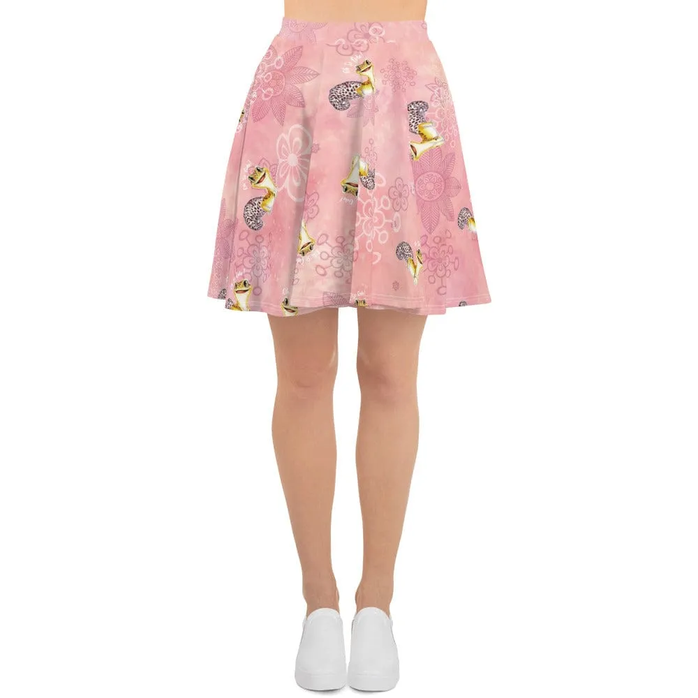 Oh so Cute Leopard Gecko Skater Skirt, Cute Reptile Lizard Bottom