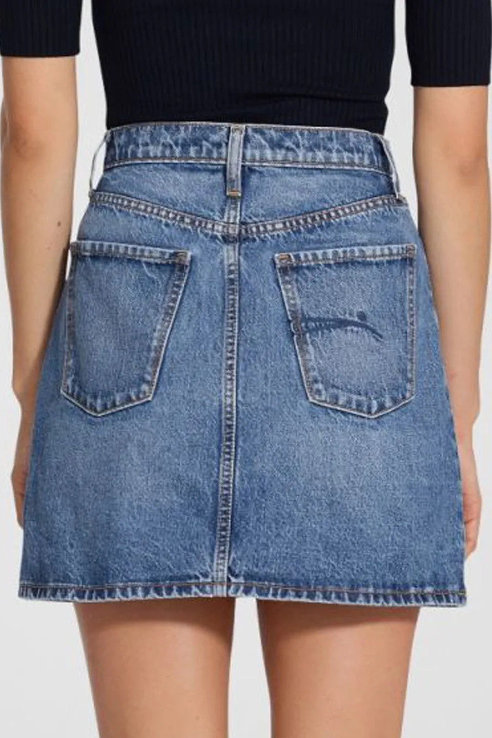 Piper Aline Mid Blue Denim Skirt