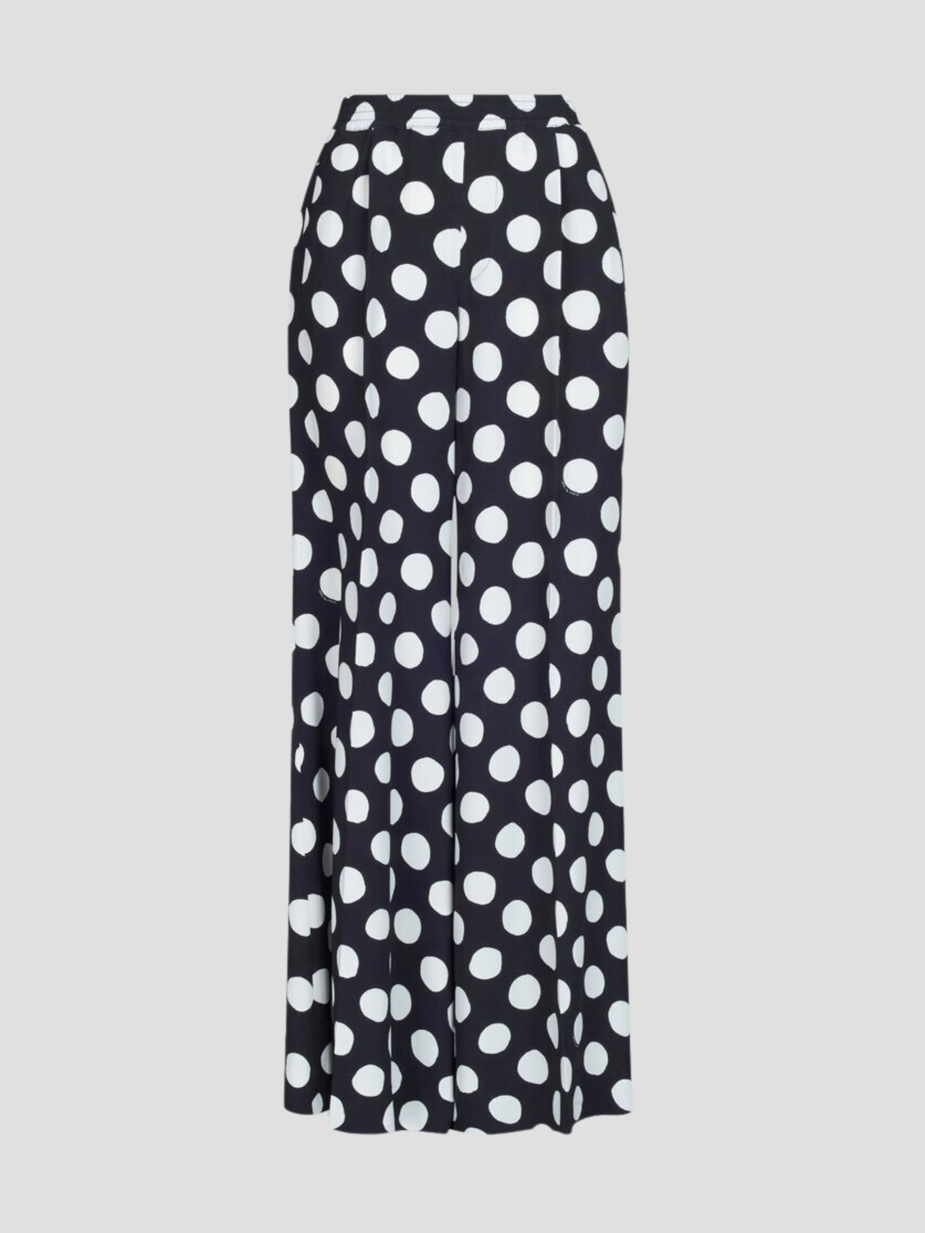 Polka Dot Straight Pant in Black and White