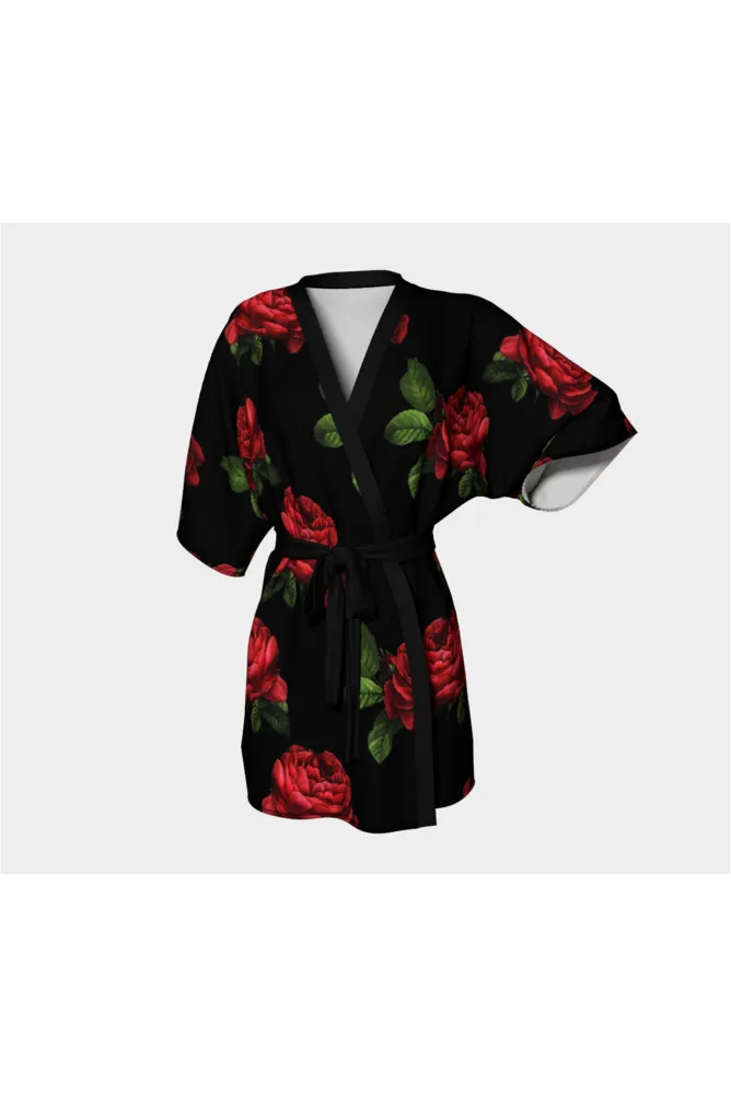 Red Rose Kimono Robe