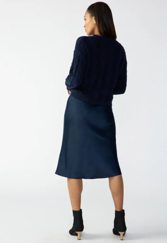 Sanctuary - Everyday Midi Skirt Navy Reflection