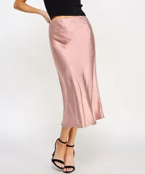 Satin Skirt - Mauve