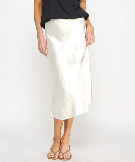 Satin Skirt - Pearl