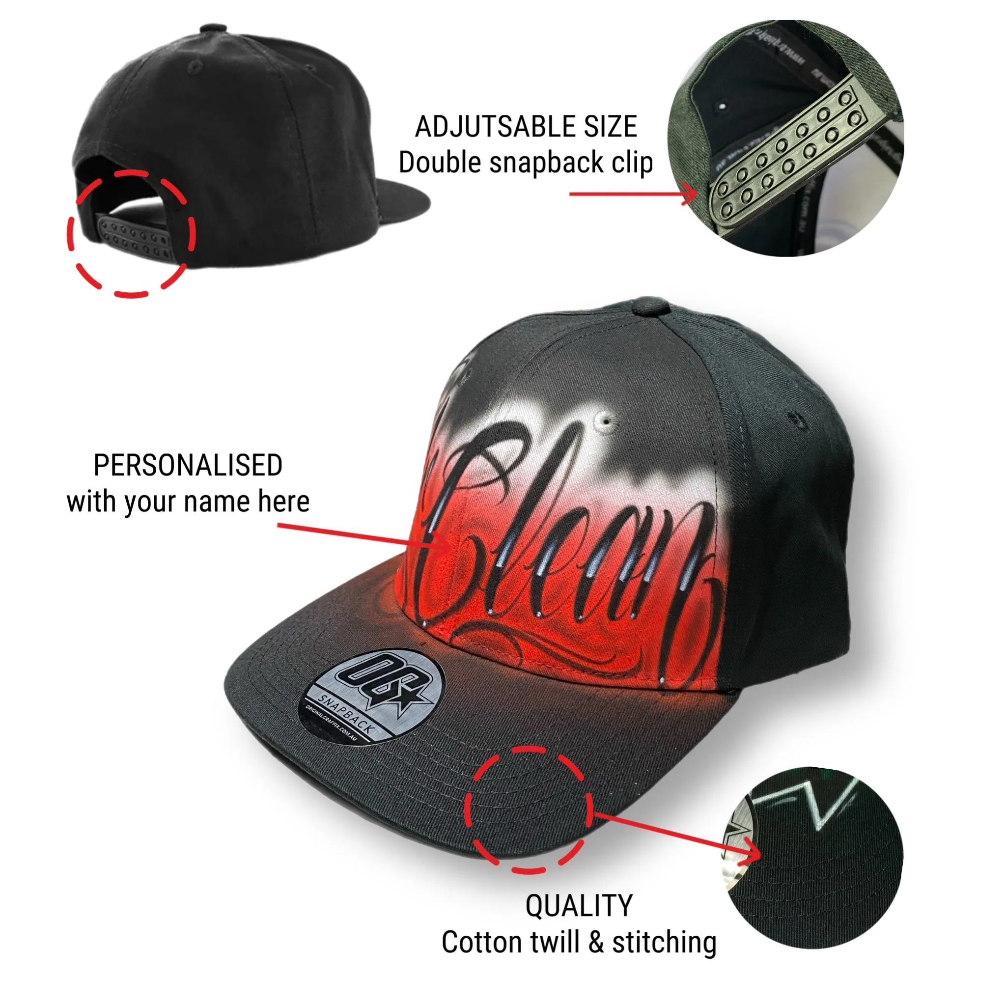 Script Snapback Cap