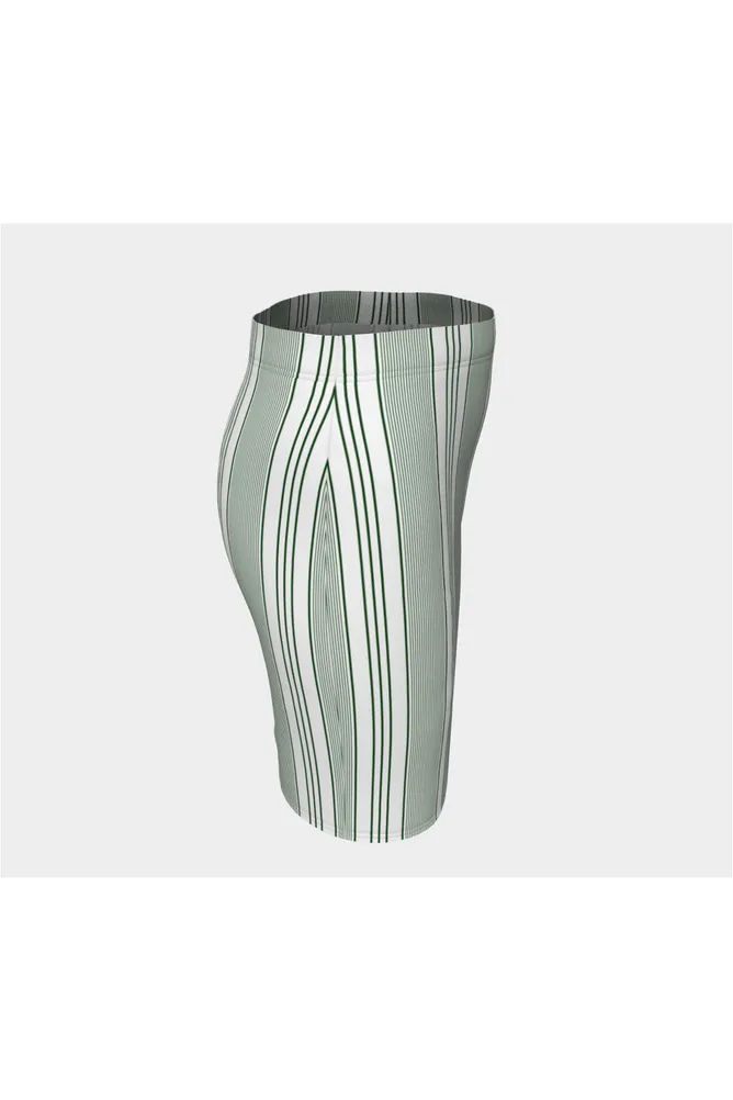 Spearmint Striped Fitted Skirt