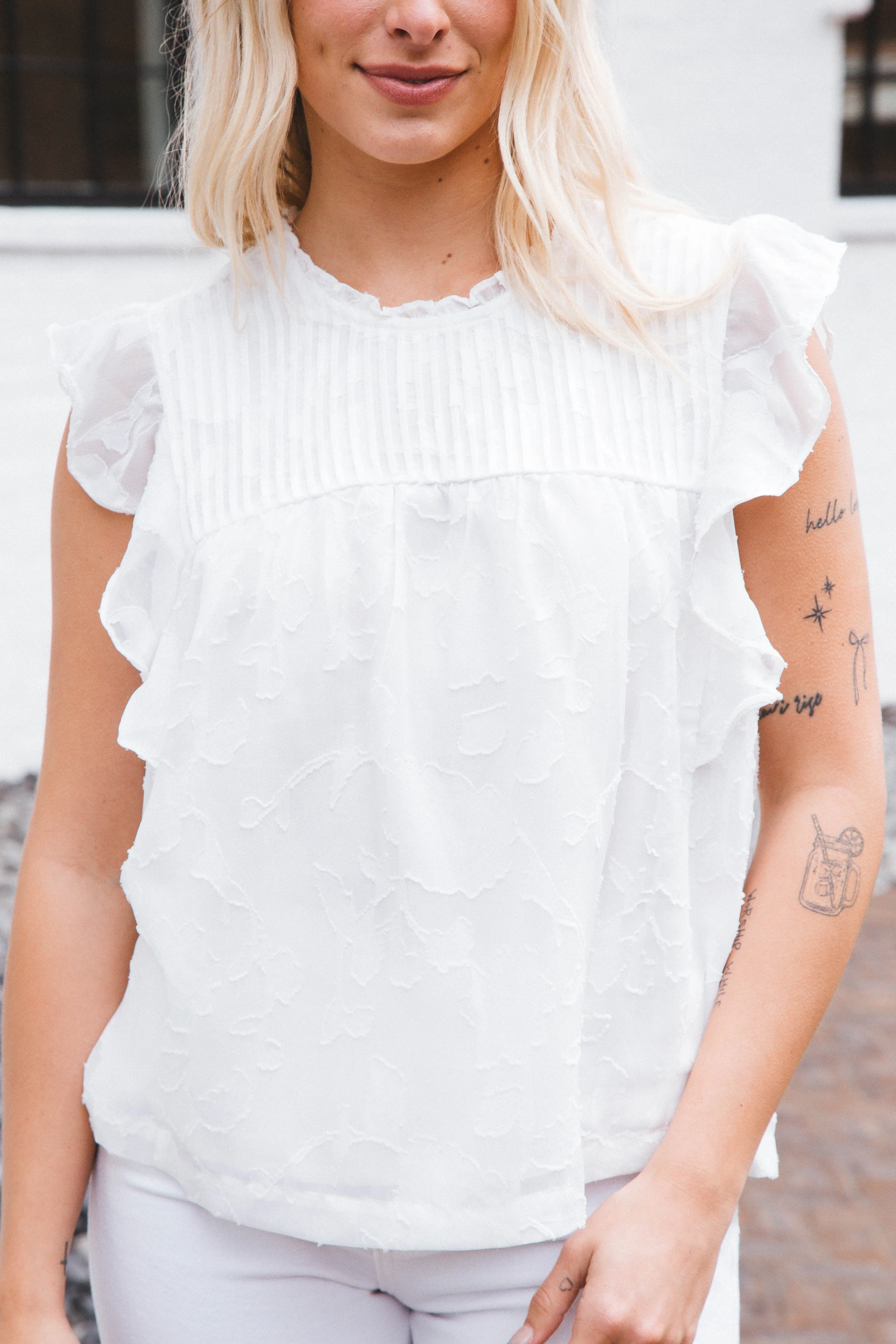 Spring Gathering Top, White | Sanctuary