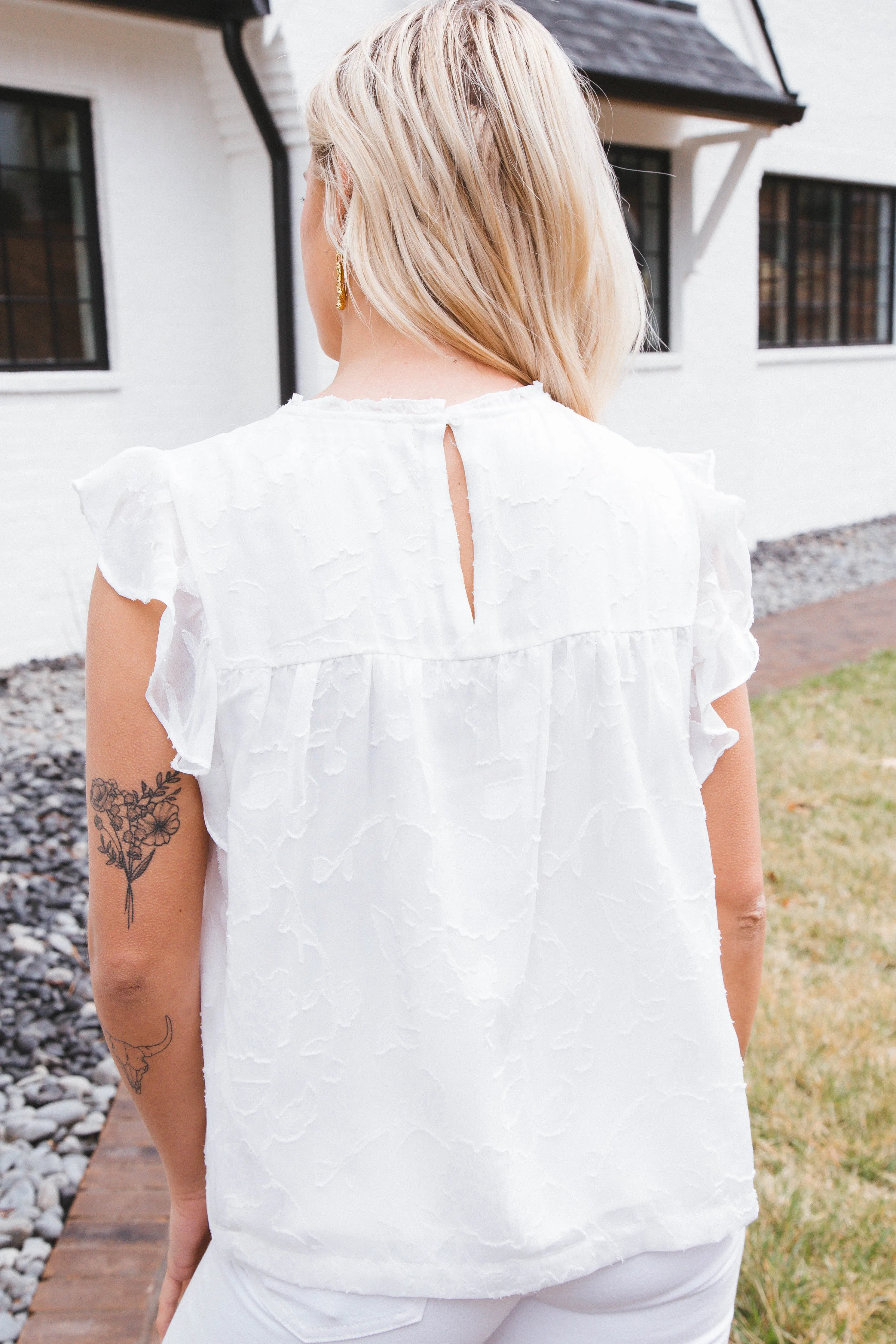 Spring Gathering Top, White | Sanctuary