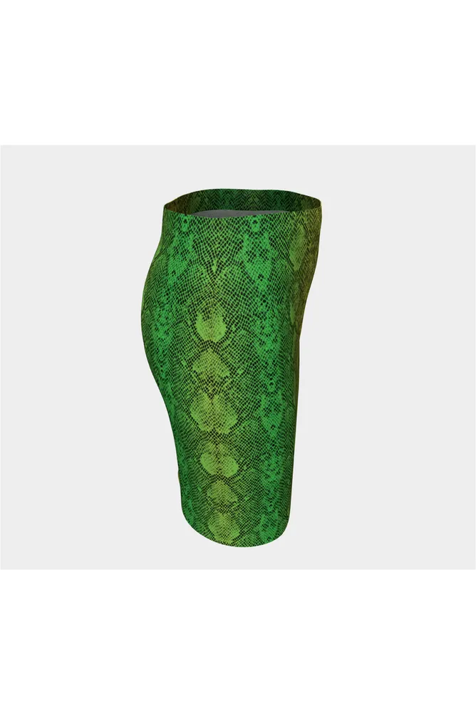 Tree Snakeskin Fitted Skirt