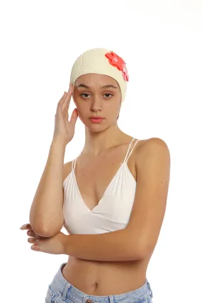 Vintage 3 Flowers Swim Cap