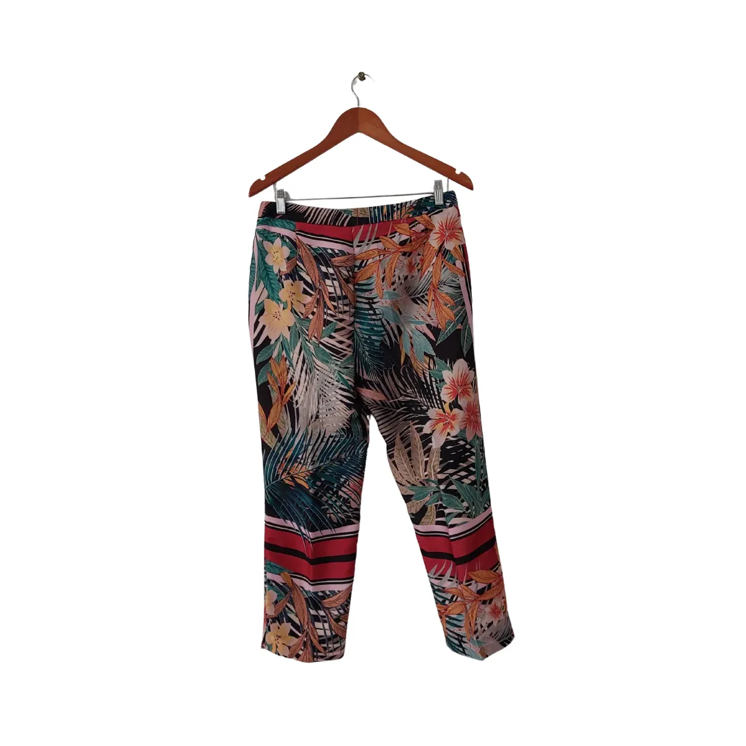 ZARA Floral Printed Straight Leg Pants | Gently Used |